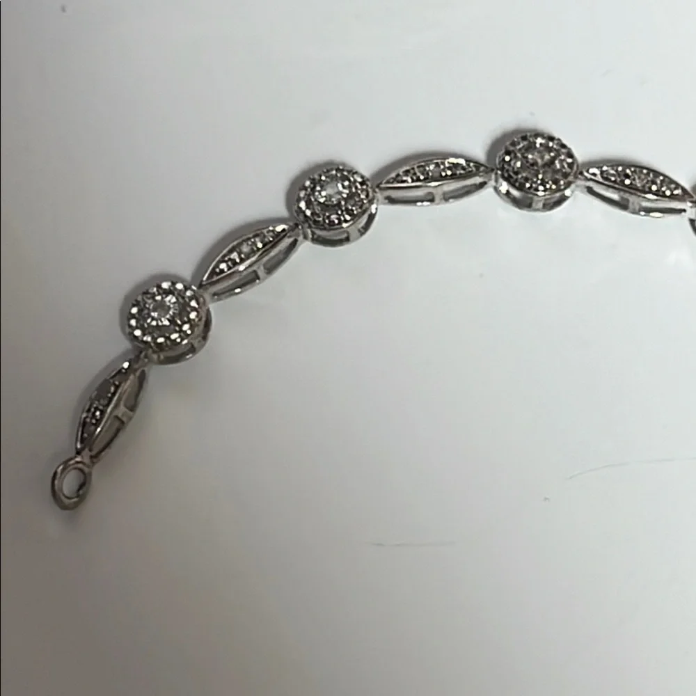 Kay Jewelers Silver Tennis Bracelet with real diamonds - Picture 12 of 12